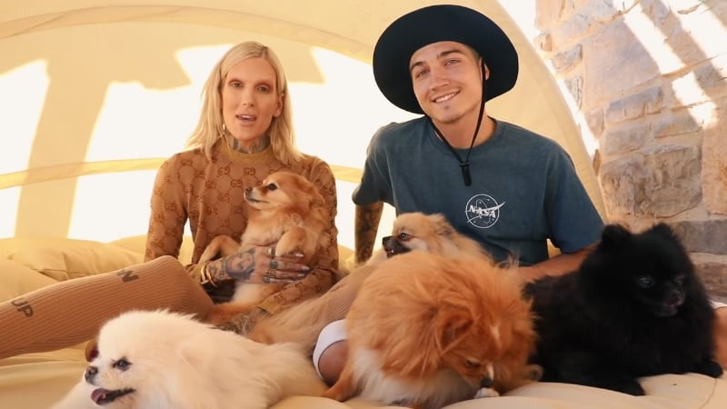 Jeffree Star and Nathan Schwandt share news of their new puppy