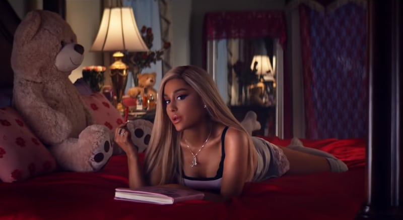 Ariana Grande's Thank You, Next has been wildly popular even before the music video started breaking records. Pic credit: Ariana Grande/YouTUbe