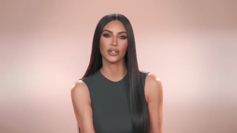 Kim Kardashian in the confessional on Keeping Up With The Kardashians