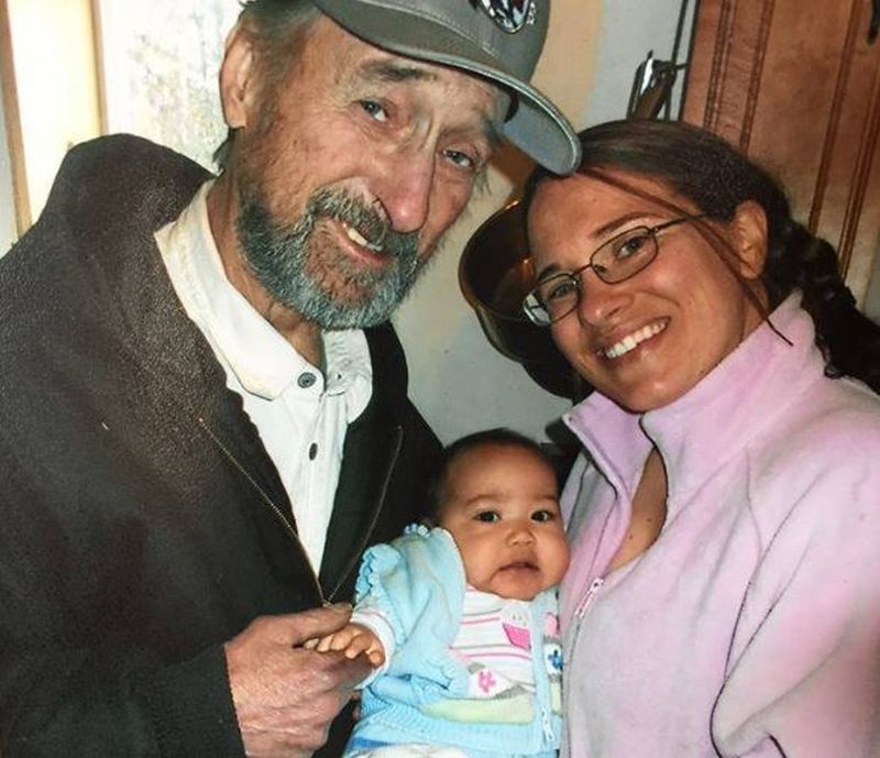 Happier days: Bob with his young family including baby Talicia. Pic credit: Discovery