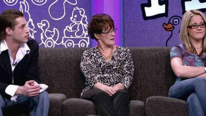 Andrew Lewis, Barb Evans, and Jenelle Evans at a Teen Mom 2 reunion