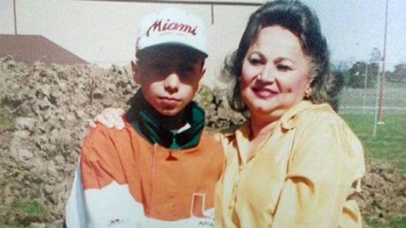 Michael Blanco from Cartel Crew posing with his mother, Griselda Blanco, the 'Cocaine Grandmother'