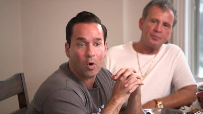 Mike Sorrentino and Uncle Vinny during a Jersey Shore special