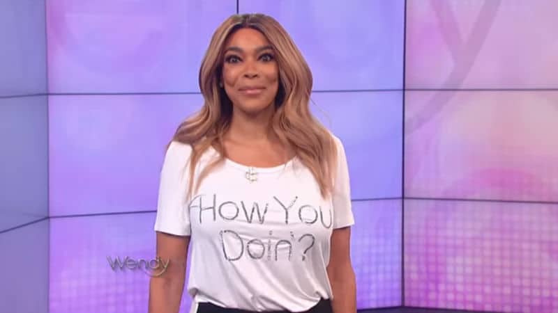 Wendy Williams hosting her show