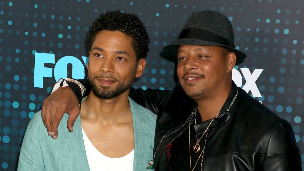 JUSSIE SMOLLETT and TERRENCE HOWARD attend the 2017 FOX Upfront held Wollman Rink in Central Park.