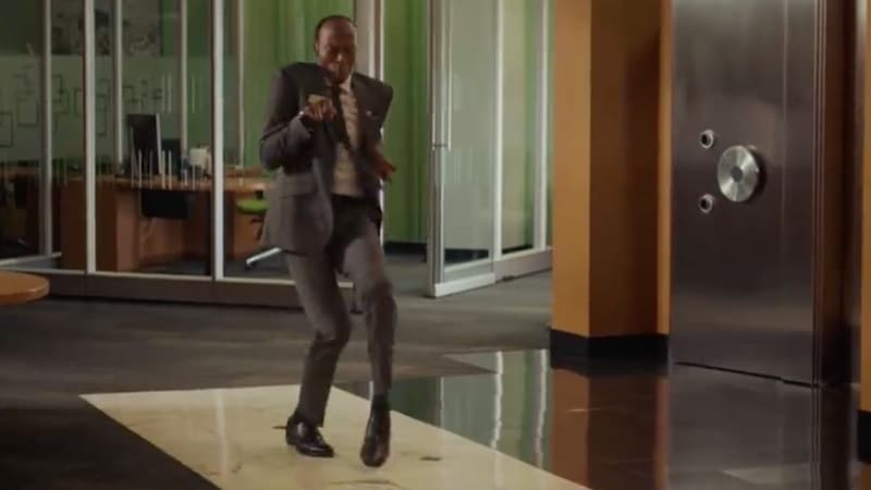 Bank worker dancing in TD Bank commercial