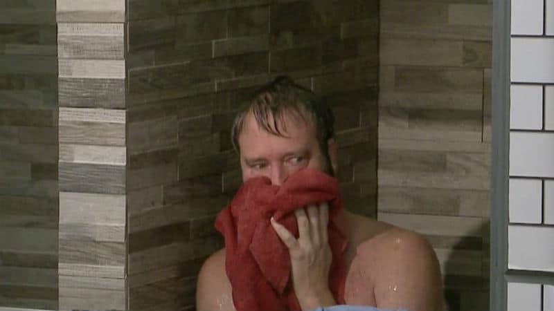 Tom Green in the shower on live feeds