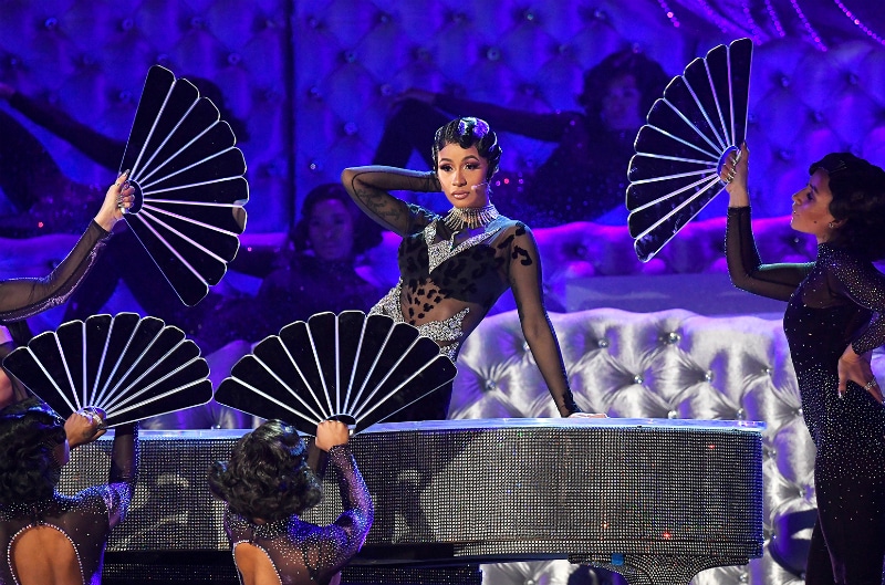 Cardi B performs Money at the 61st Annual Grammy Awards