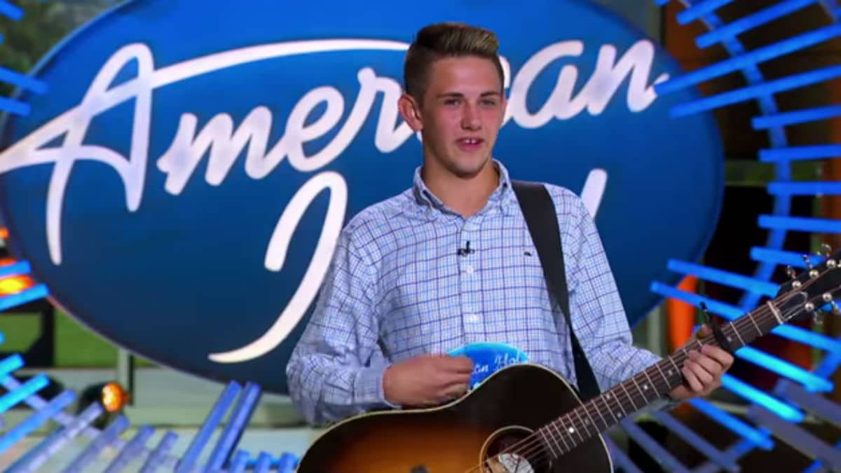 Ethan Payne during his American Idol audition