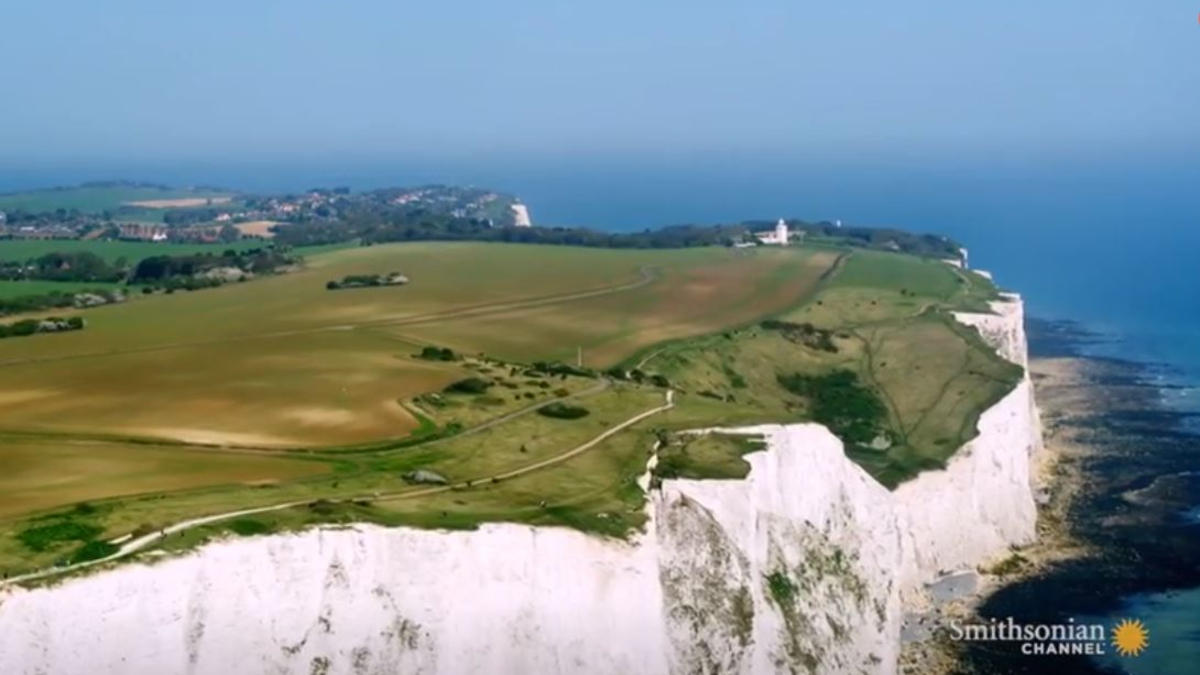 The cliffs of Dover are one of the most impressive natural wonders of Britain. Pic credit; Smithsonian Channel