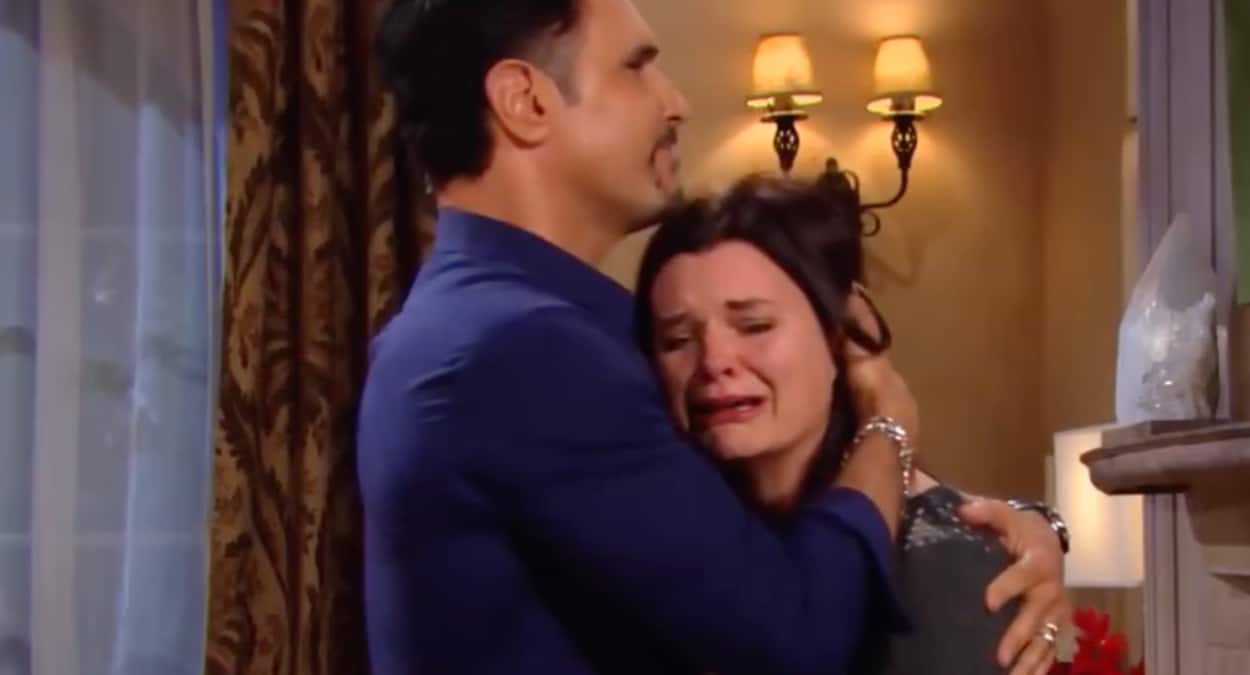 Bill and Katie embrace on The Bold and the Beautiful