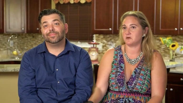 Holly and husband-to-be on Bridezillas
