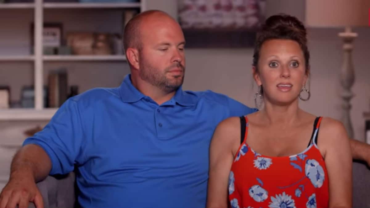 Eric and Courtney Waldrop during a Sweet Home Sextuplets confessional