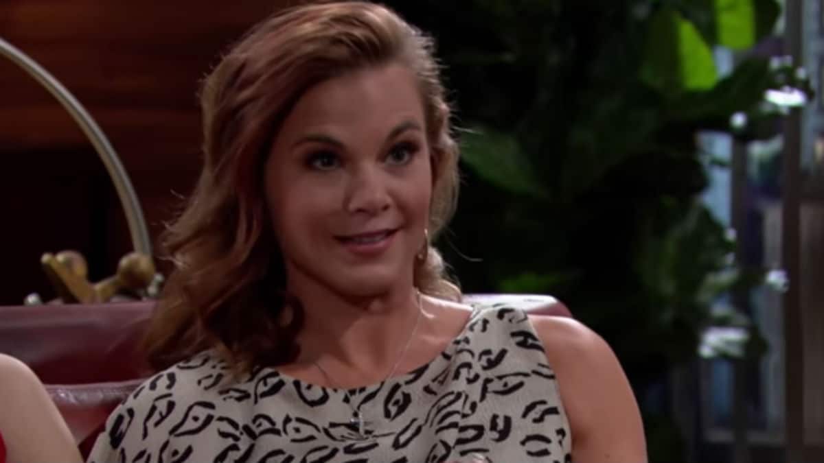 Gina Tognoni on The Young and the Restless set.