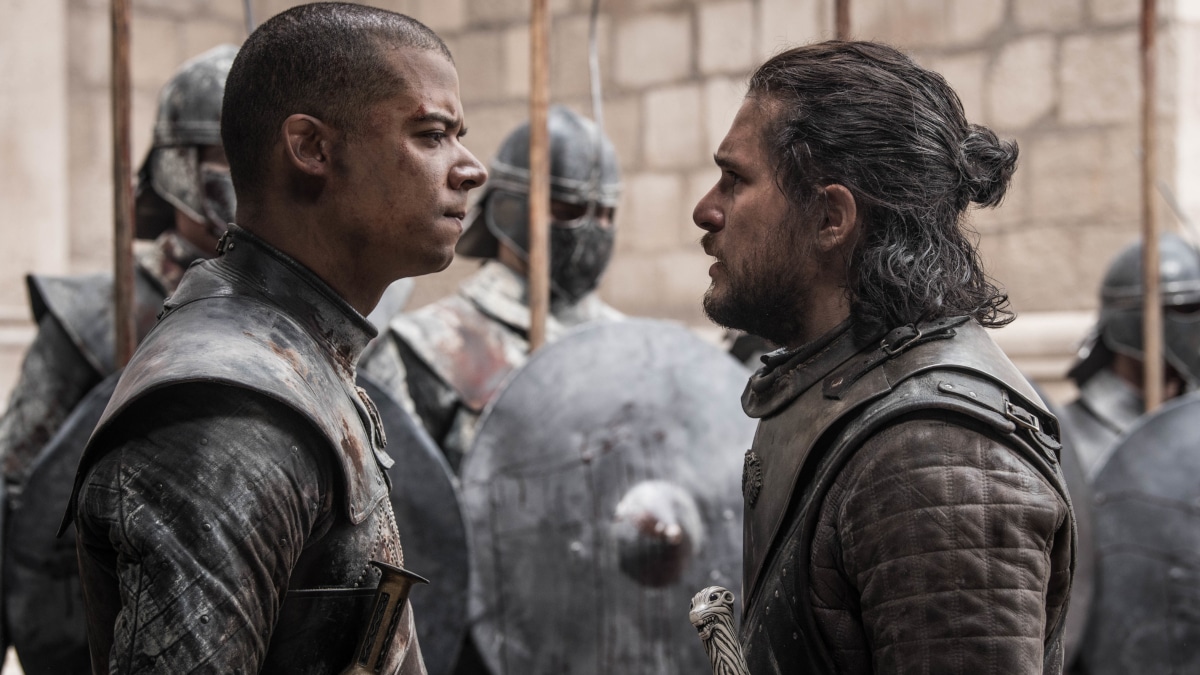Grey Worm faces against Jon Snow after Danaerys' death