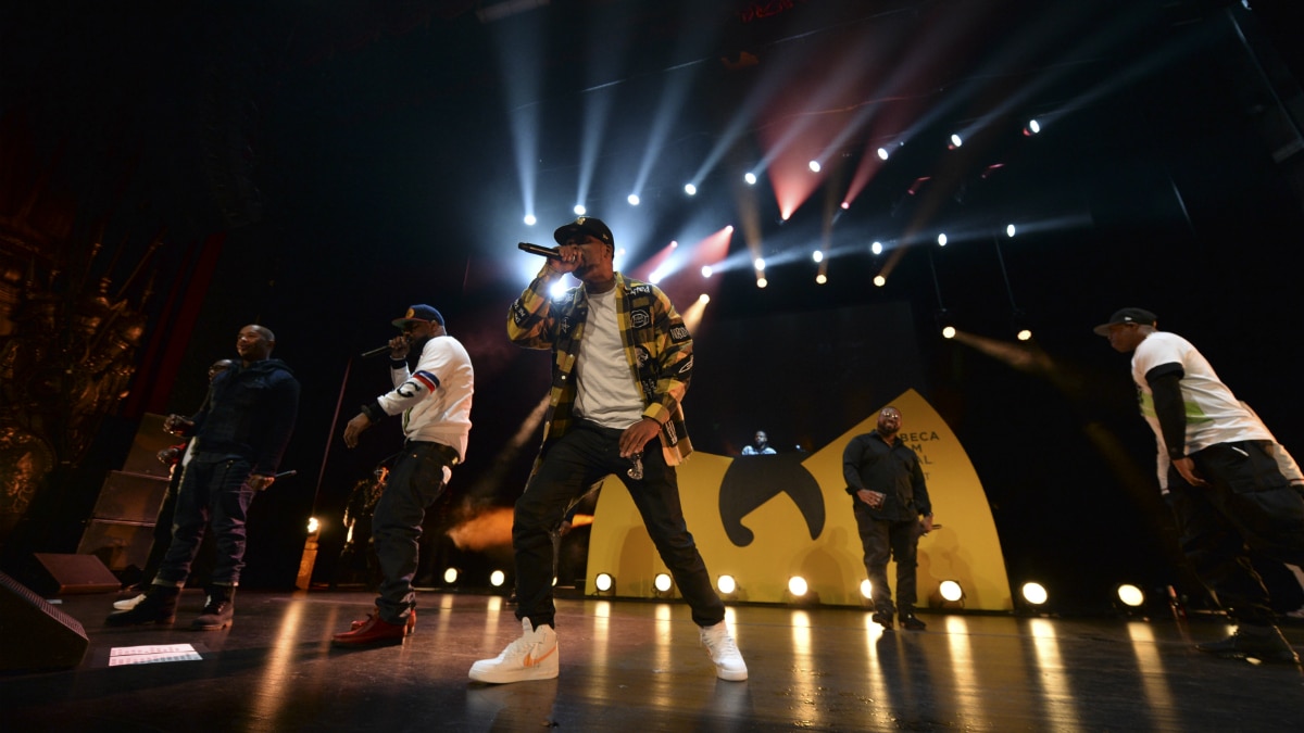Wu Tang Clan performs at the TRIBECA Film Festival ahead of the release of For Mics and Men.