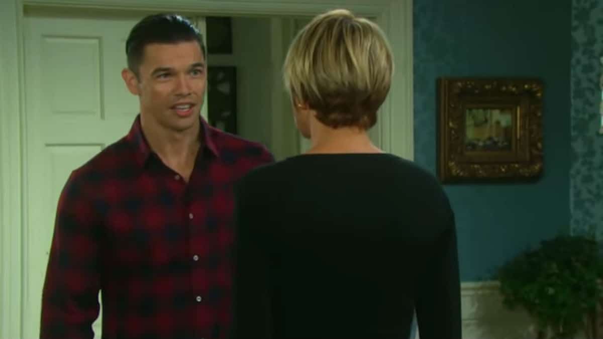 Paul Telfer and Arianne Zucker as Xander and Nicole on Days of our Lives.