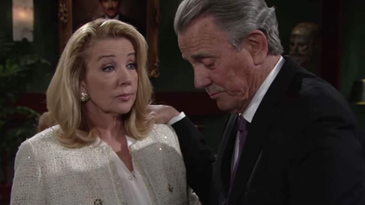 Melody Thomas Scott and Eric Braeden as Nikki and Victor on The Young and the Restless.