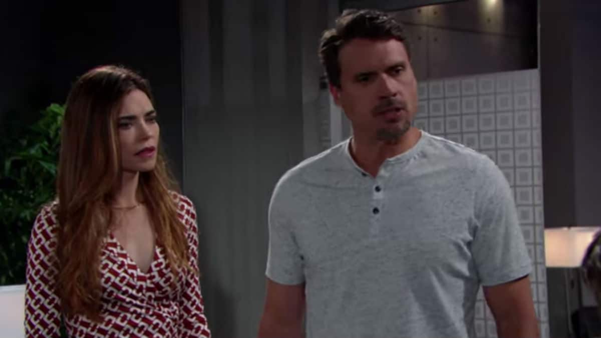 Amelia Heinle and Joshua Morrow as Victoria and Nick on The Young and the Restless.