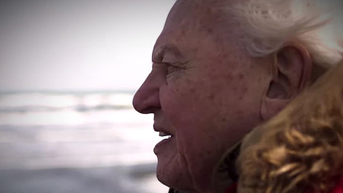 Sir David Attenborough rocks Glastonbury with Seven Worlds, One Planet trailer. Pic credit: BBC America