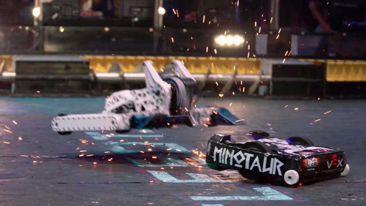 robots clash with each other on battlebots