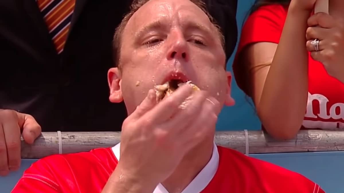 Joey Chestnut at Nathan's Hot Dog Eating Contest