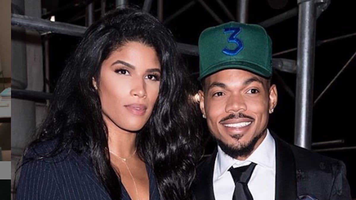kirsten corley with her husband chance the rapper