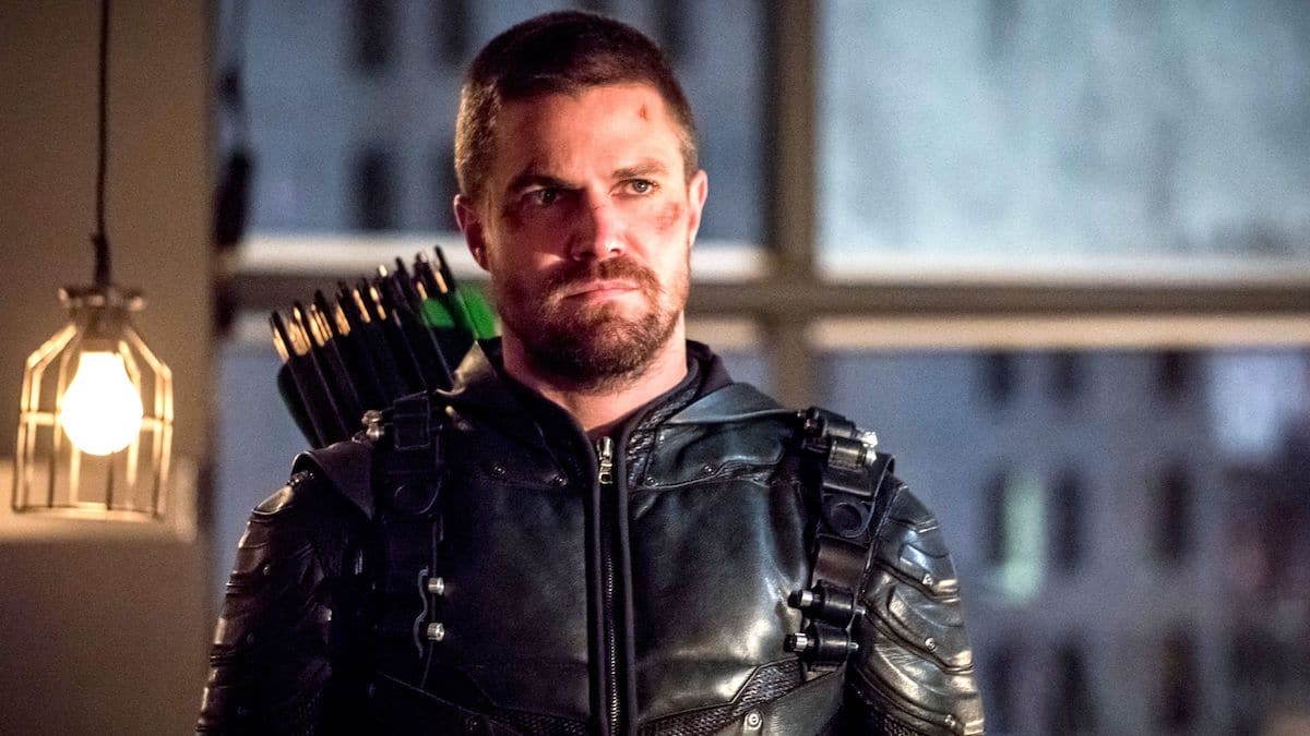 Stephen Amell as Oliver Queen on Arrow.