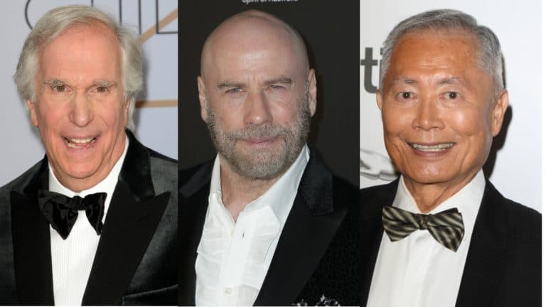 Henry Winkler, John Travolta and George Takei