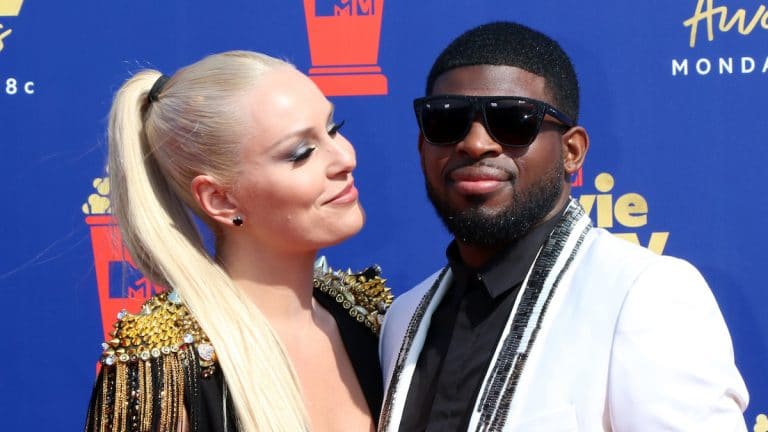 lindsey vonn and pk subban at 2019 mtv awards event