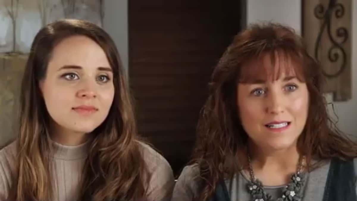 Jinger Duggar and Michelle Duggar in a Counting On confessional.