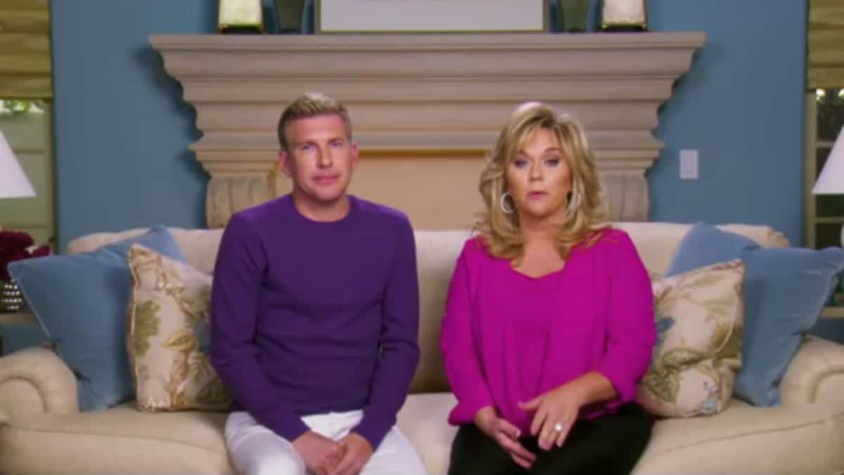 Todd and Julie Chrisley during a Chrisley Knows Best confessional.