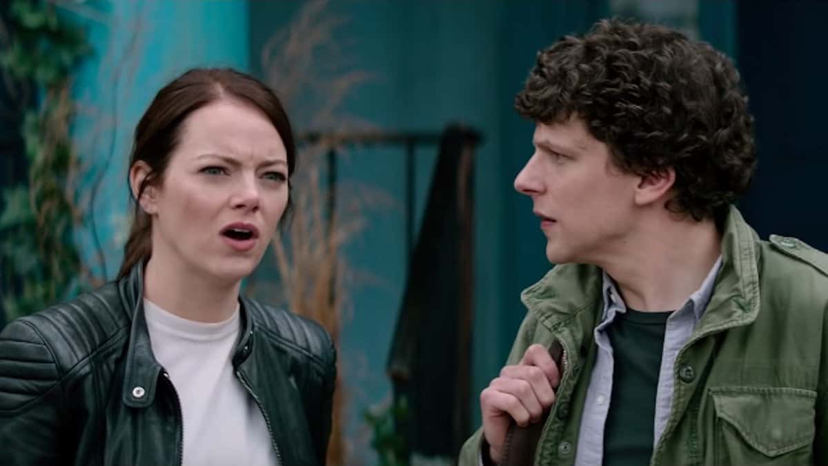 emma stone and jesse eisenberg in zombieland 2 double tap