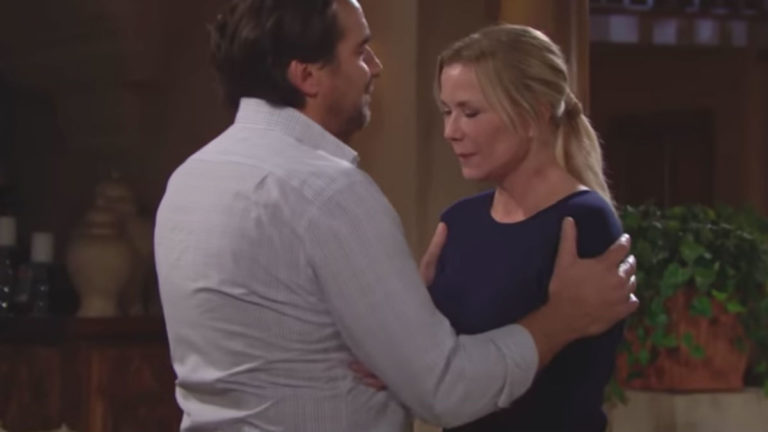 Thorsten Kaye and Katherine Kelly Lang as Ridge and Brooke on The Bold and the Beautiful.