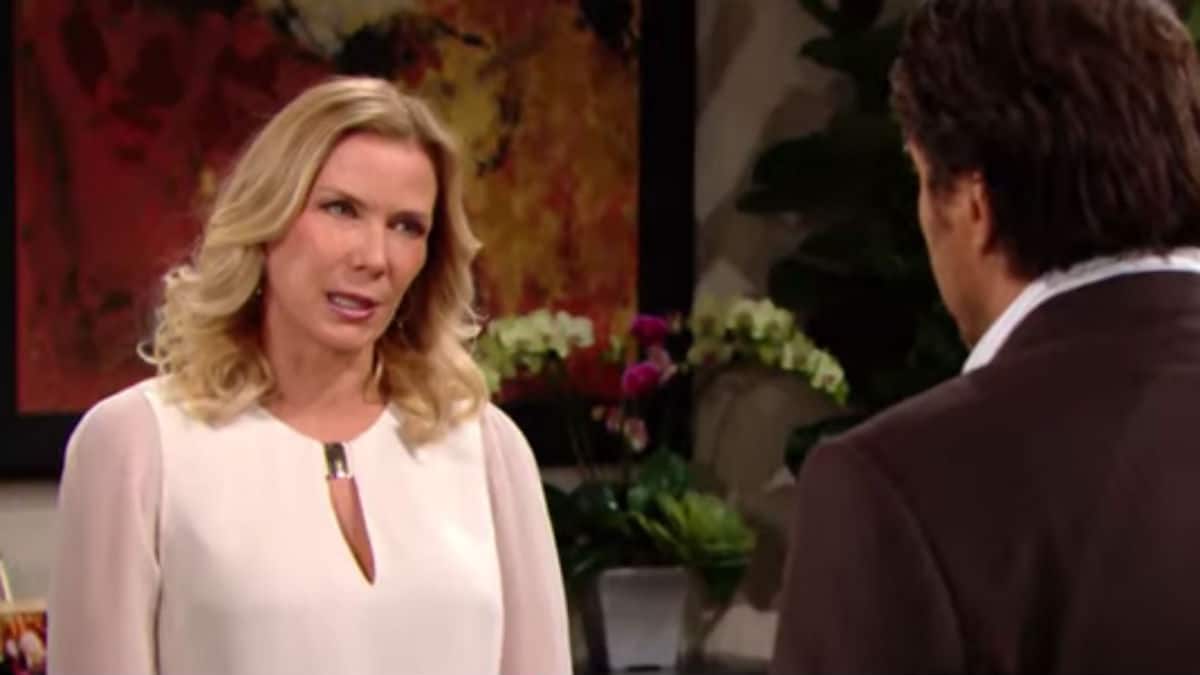 Katherine Kelly Lang and Thorsten Kaye as Brooke and Ridge on The Bold and the Beautiful.