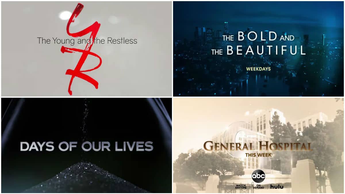 All four soap opening credits.