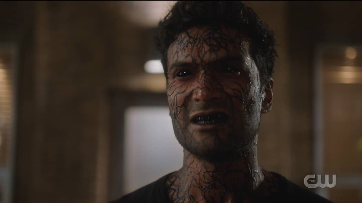 Sendhil Ramamurthy as Ramsey Rosso is a dark matter monster. Pic credit: The CW