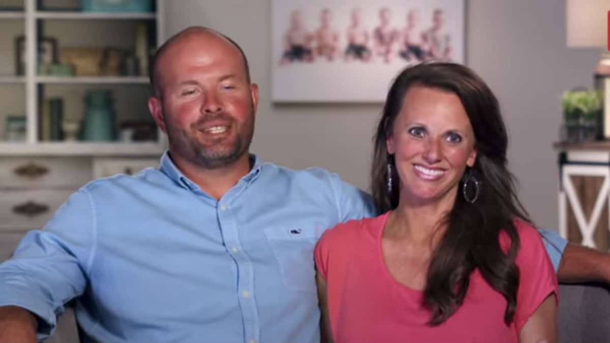 Eric and Courtney Waldrop in a Sweet Home Sextuplets confessional.