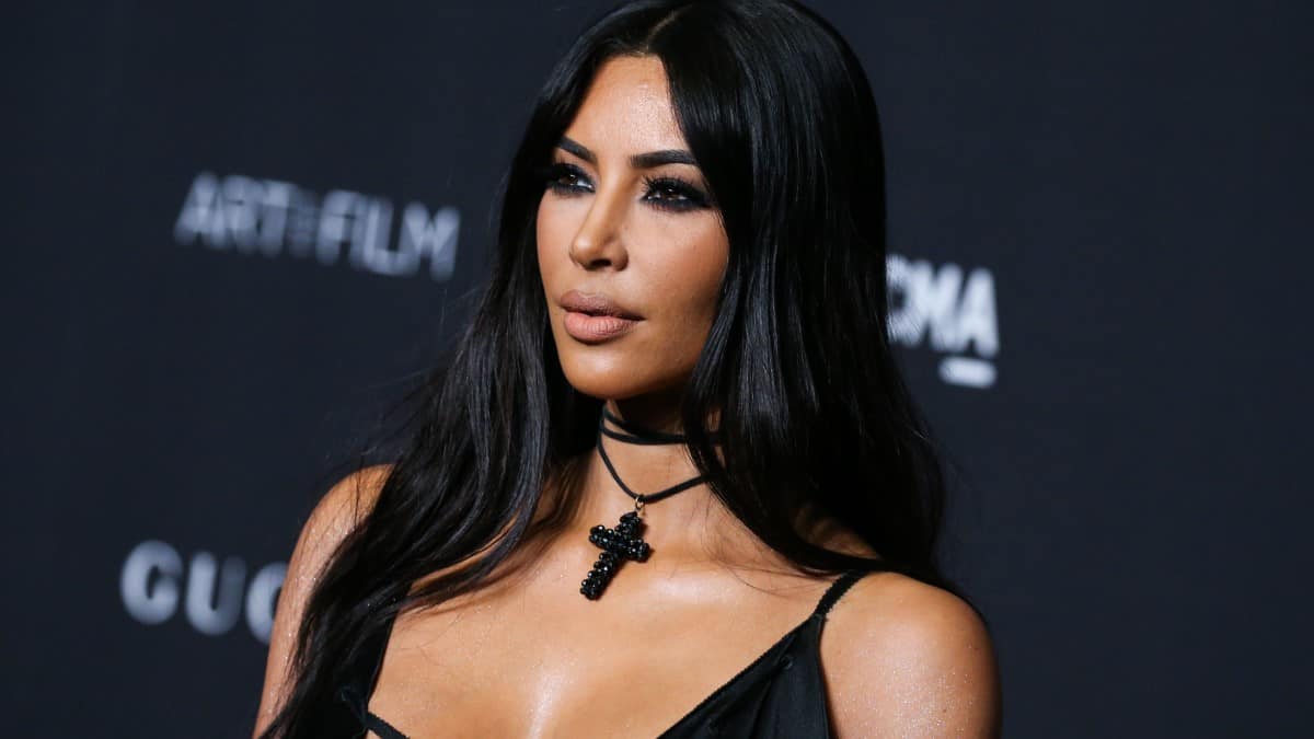 For Instagram, Kim Kardashian dons her own makeup line to promote her KKW beauty brand.