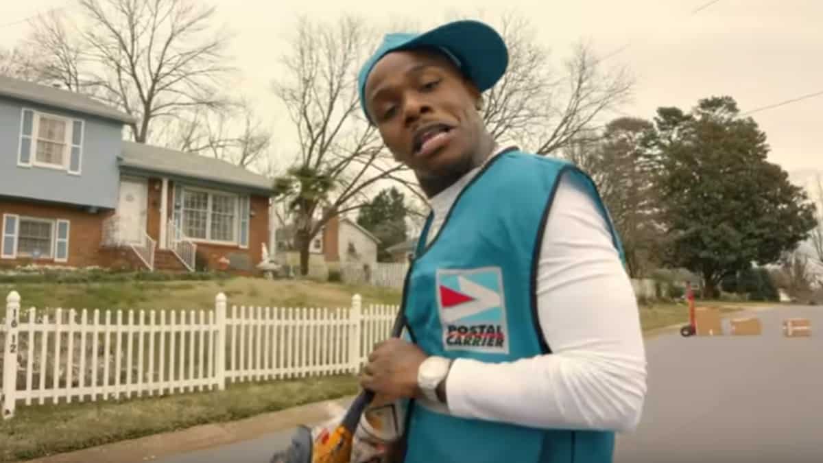 DaBaby performing in a music video