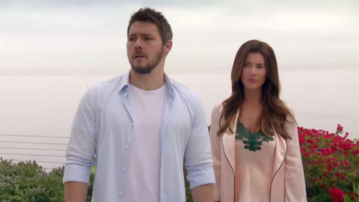 Scott Clifton and Jacqueline MacInnes Wood as Liam and Steffy on The Bold and the Beautiful.