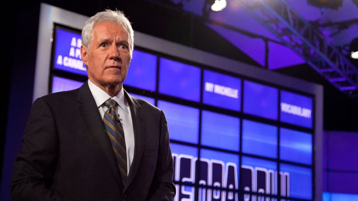 Alex Trebek: "I hope I have been an influence for good," speaking live from the TCA in Pasadena, Pic credit: ABC.