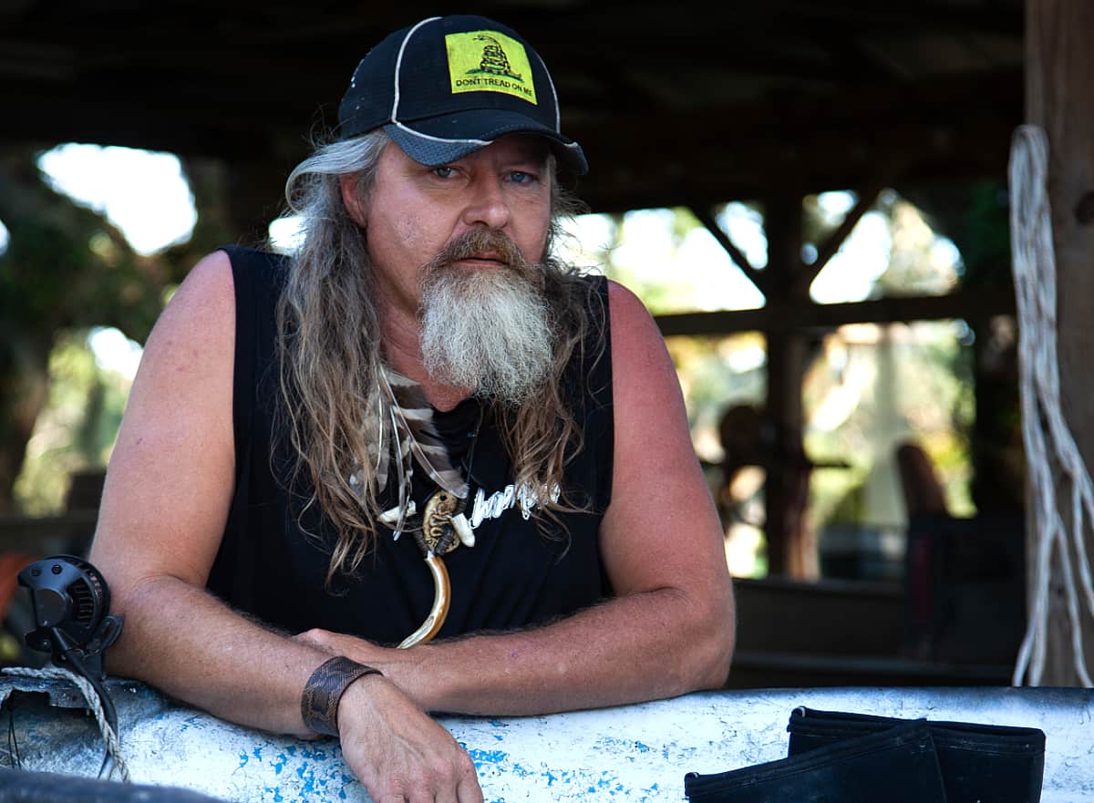 In our exclusive interview with Brittany Borges last season, she described Dusty Crum as a "swamp hippie." Pic credit: Discovery
