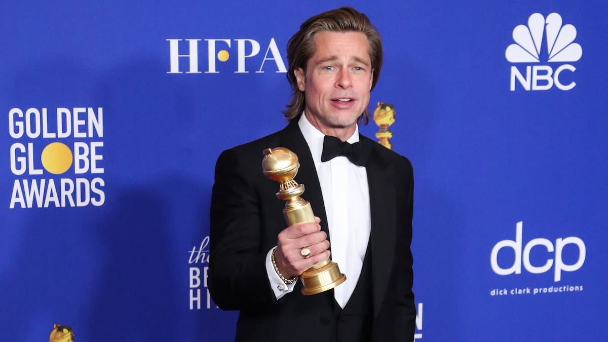 brad pitt at the 77th annual golden globes