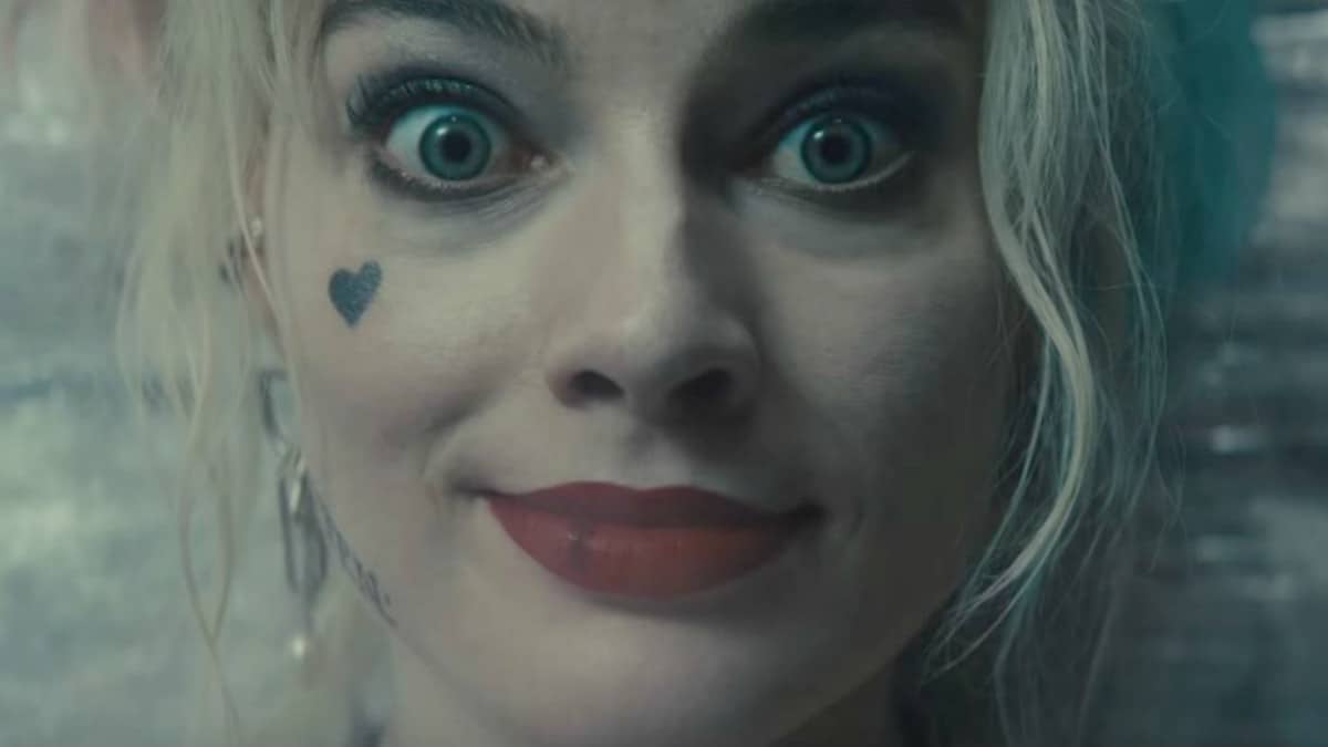 Margot Robbie as Harley Quinn on drugs in Birds of Prey.