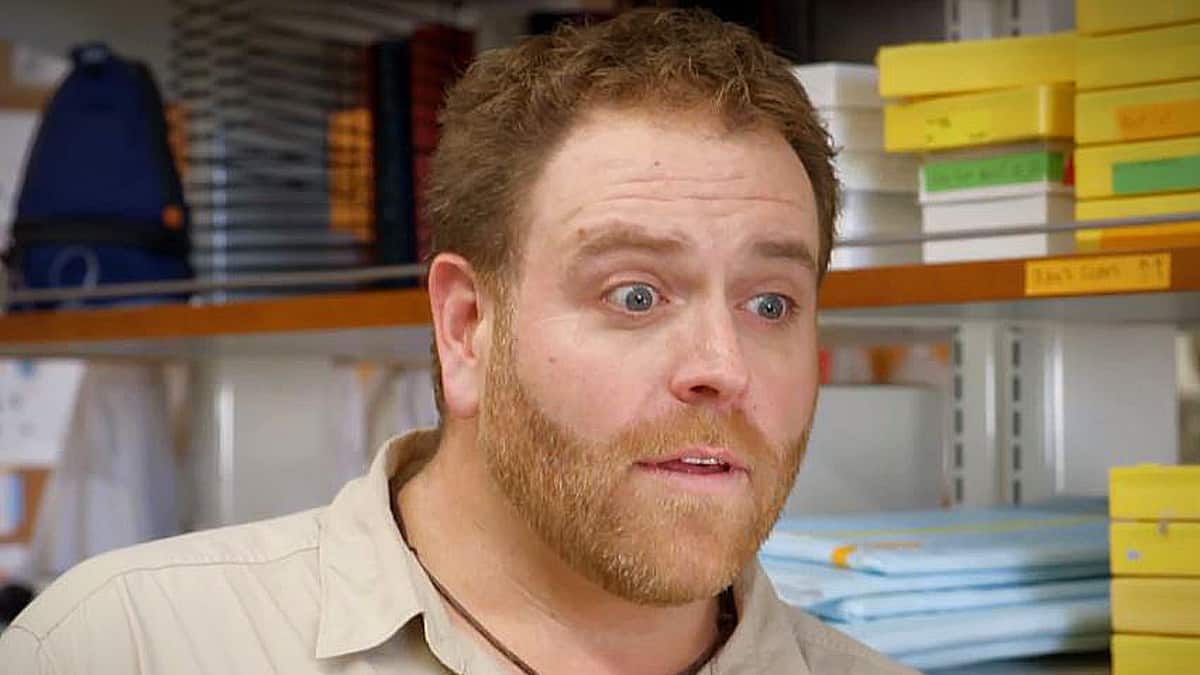 The moment Josh Gates hears from an expert that the specimen is not of human origin