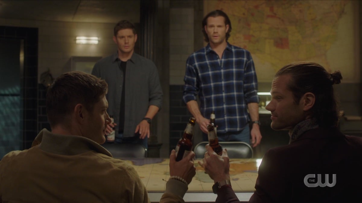 Sam (Jared Padalecki) and Dean (Jensen Ackles) meet their doppelgangers on Supernatural. Pic credit: The CW