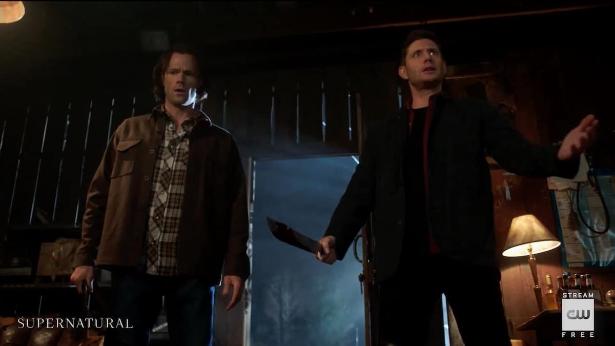 Sam (Jared Padalecki) and Dean (Jensen Ackles) in Supernatural season 15. Pic credit: The CW