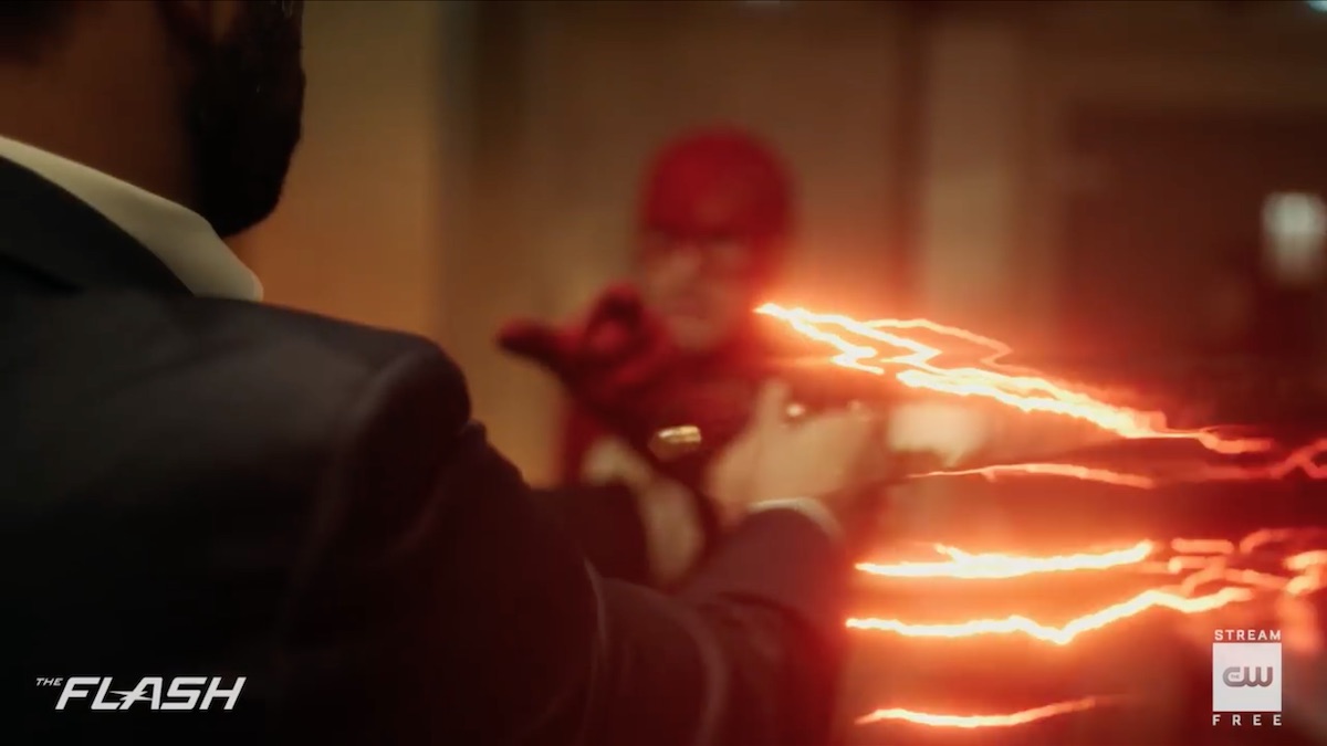The Flash (Grant Gustin) struggles to keep is speed powers on The Flash. Pic credit: The CW