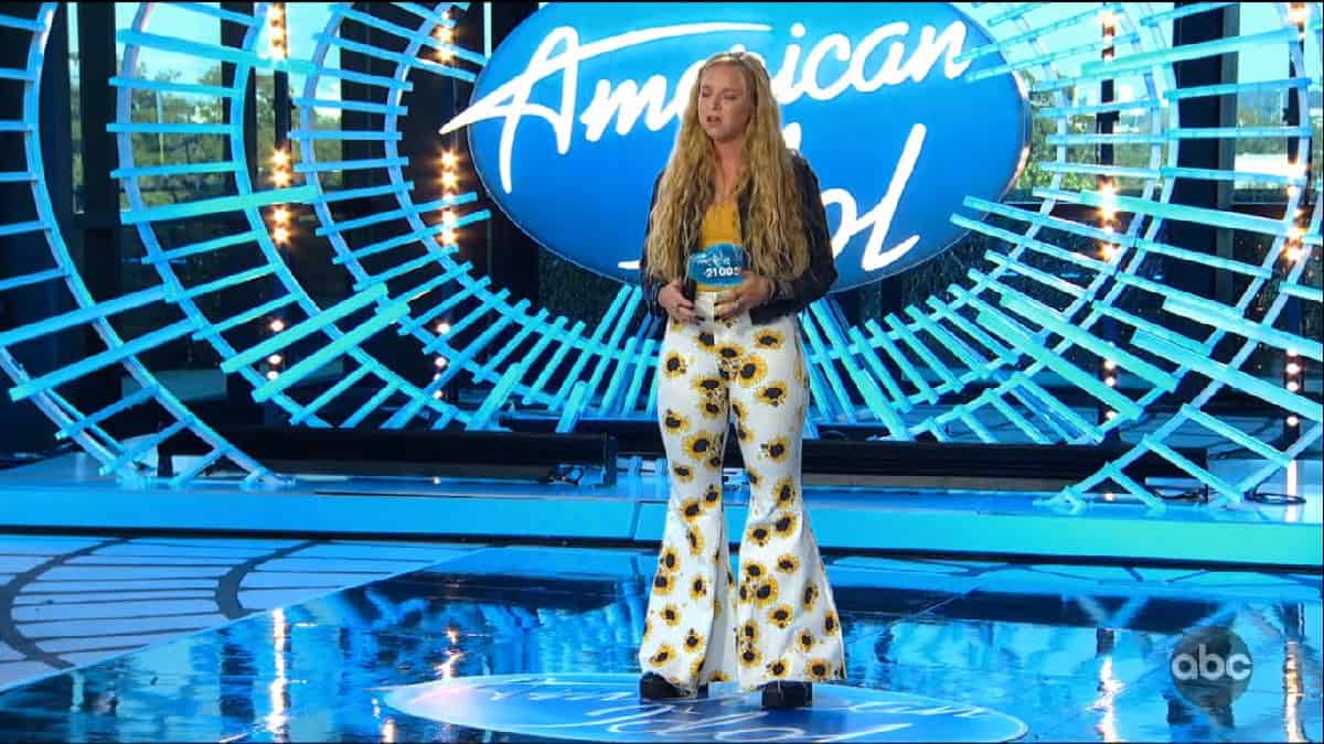 Shannon Gibbons wears sunflower pants and auditions for Idol